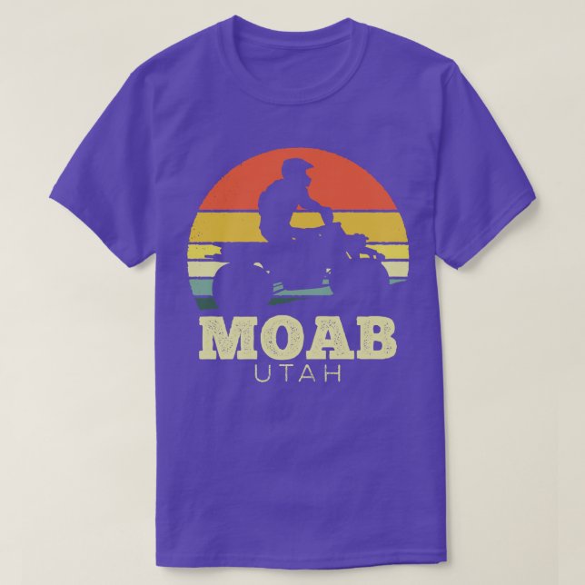 Moab Utah Quadbike Vintage Sunset T-Shirt (Design Front)