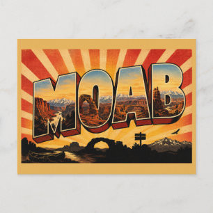 Moab Utah Red Rock Canyons Arches Art Postcard