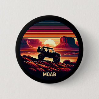 Moab Utah UTV Sunset Red Rocks 6 Cm Round Badge