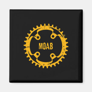 Moab Utah Vintage Retro Bike Cog Magnet