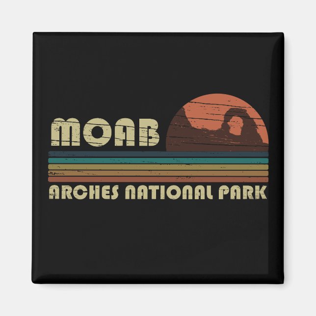 Moab Utah vintage sunset Arches national park Magnet (Front)