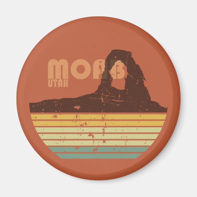 Moab Utah vintage sunset Arches national park Magnet (Front)