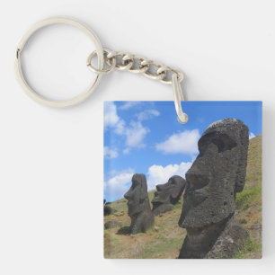Moai at Rano Raraku, Easter Island Key Ring