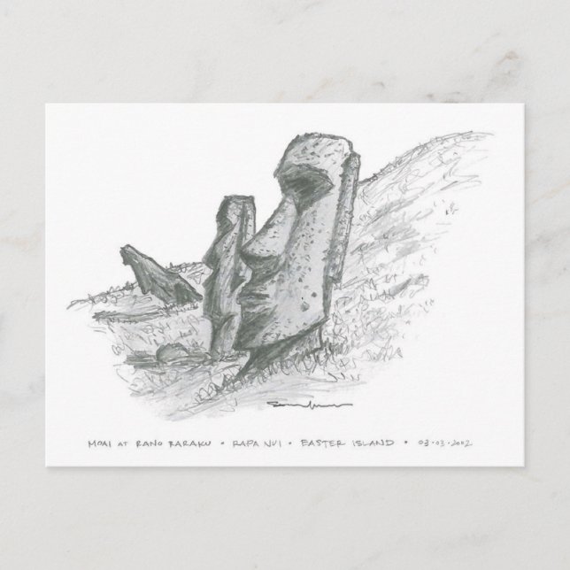 Moai, Easter Island, Chile Postcard (Front)