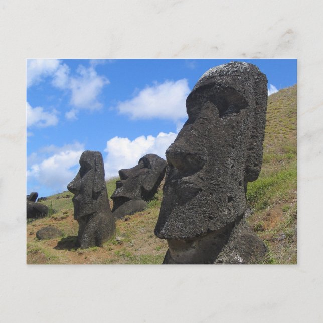 Moai on Easter Island Postcard (Front)
