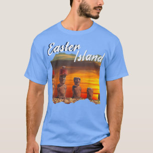 Moai Statue Easter Island At Night Easter Island 8 T-Shirt