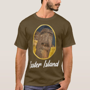Moai Statue Easter Island At Night Easter Island  T-Shirt