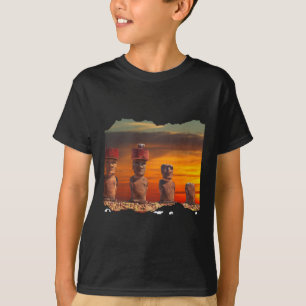 Moai Statue Easter Island Long Sleeve  T-Shirt