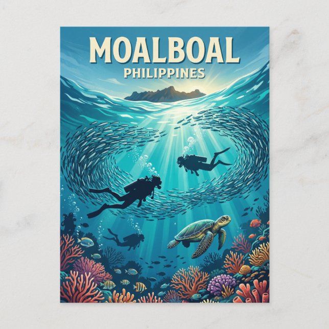 Moalboal Philippines Postcard (Front)