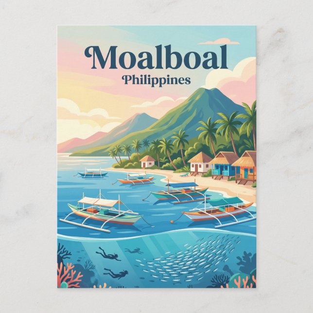 Moalboal Philippines Postcard (Front)