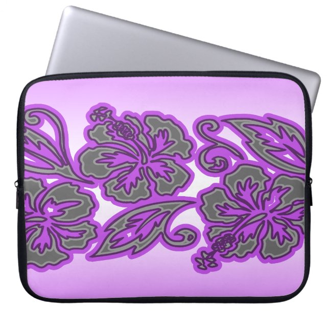 Moana Hibiscus Hawaiian Neoprene Wetsuit Laptop Sleeve (Front)