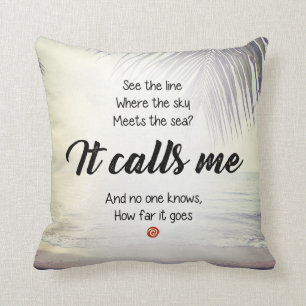 Moana "It Calls Me" Lyrics Decorative Throw Pillow