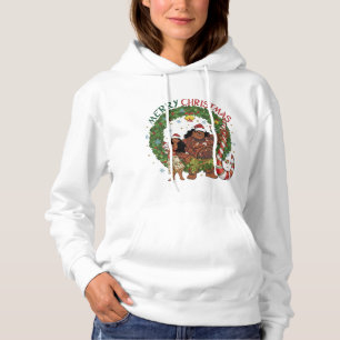 Moana & Maui Merry Christmas Crop Hoodie   Holiday