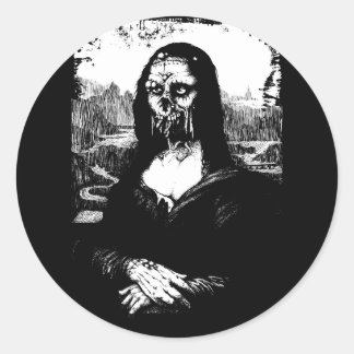 Moaning Lisa round sticker