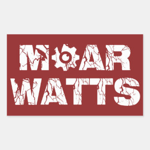 Moar Watts Rectangular Sticker