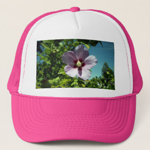Moave Hibiscus Flower, Ladies Truckers Hat