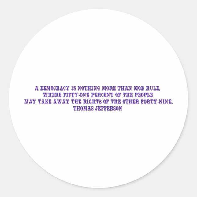 Mob rule classic round sticker (Front)