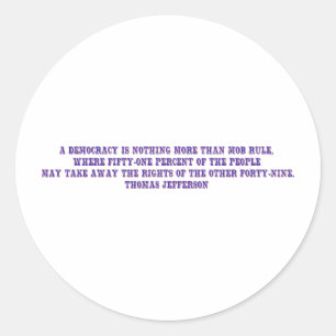 Mob rule classic round sticker