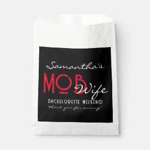 Mob Wife & Martini Black Bach Bachelorette Party Favour Bags