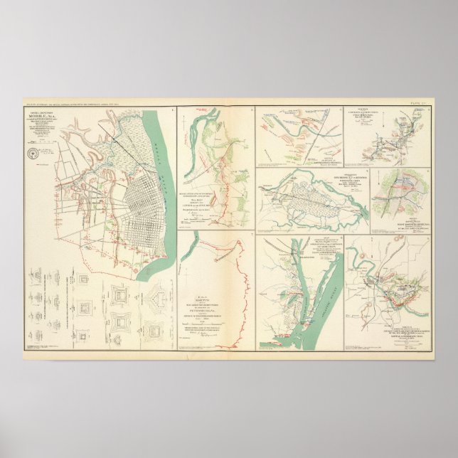 Mobile, Ala rebel defences Poster (Front)