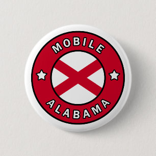 Mobile Alabama 6 Cm Round Badge