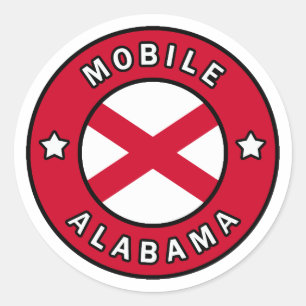 Mobile Alabama Classic Round Sticker