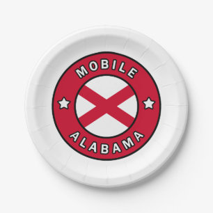Mobile Alabama Paper Plate