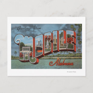 Mobile, Alabama (River Scene) Postcard