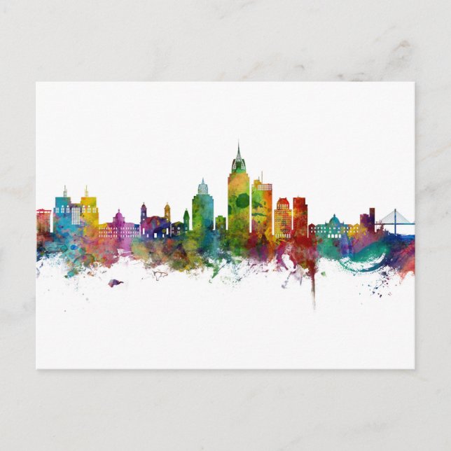 Mobile Alabama Skyline Postcard (Front)