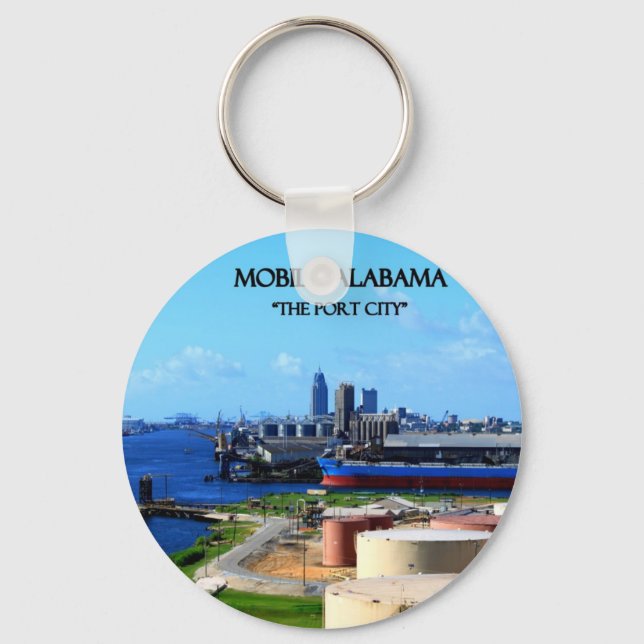 MOBILE, ALABAMA - The Port City Key Ring (Front)