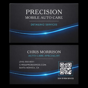 Mobile Auto Care QR Code Professional Business Card