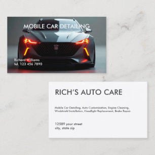 Mobile Auto Detail Business Card