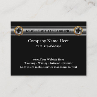 Mobile Auto Detailing Business Cards