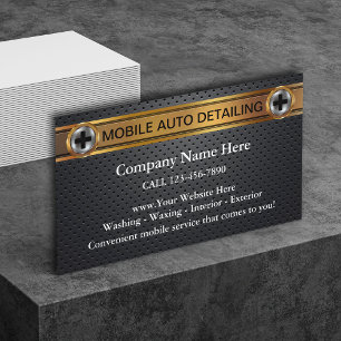 Mobile Auto Detailing Business Cards