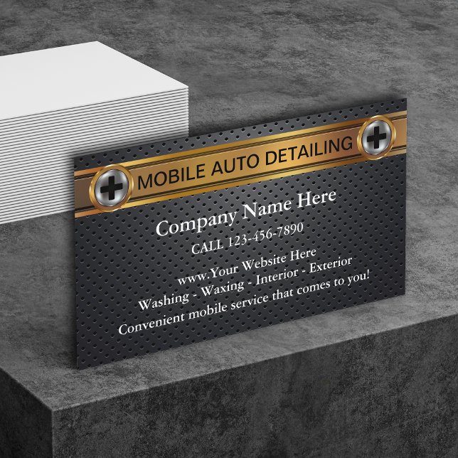 Mobile Auto Detailing Business Cards (Creator Uploaded)