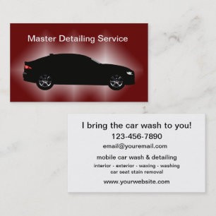 Mobile Auto Detailing Cool Two Side Business Cards