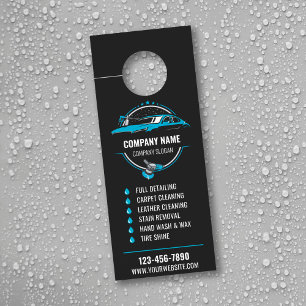 Mobile Auto Detailing Door Hanger, Car Detail Wash Door Hanger