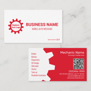 Mobile Auto Mechanic Business Card
