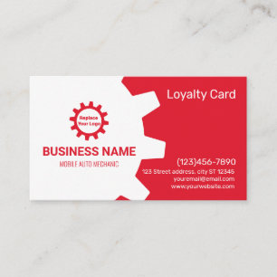 Mobile Auto Mechanic Loyalty Card