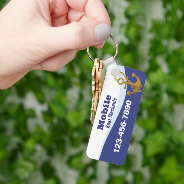 Mobile Boat Mechanic Key Ring (Hand)