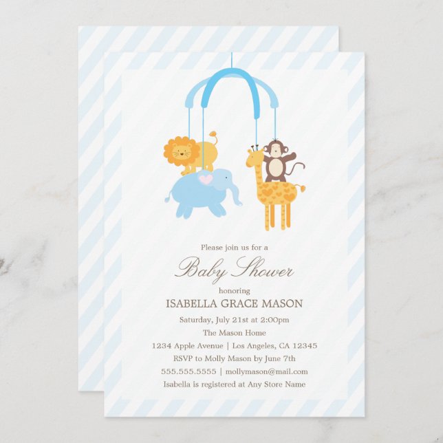 Mobile | Boy Invitation (Front/Back)