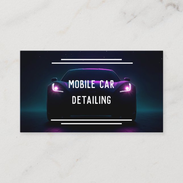 Mobile Car Detailing Business Card (Front)