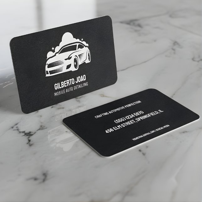 🧽 Mobile Car Detailing Premium Business Card (Mobile Car Detailing Premium Business Cards)