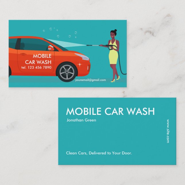 Mobile Car Wash Business Card (Front/Back)