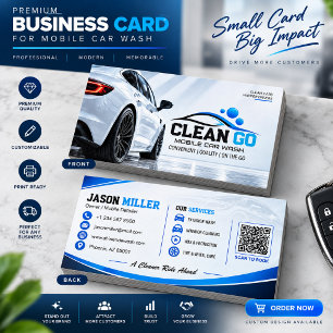 Mobile Car Wash Business Card Template Editable