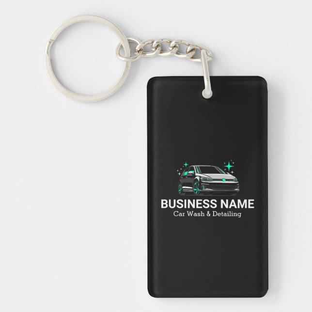 Mobile Car Wash & Detailing Custom Key Ring (Front)