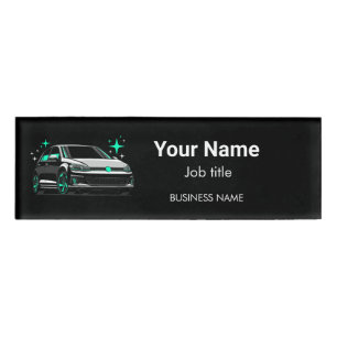 Mobile Car Wash & Detailing Custom Name Tag