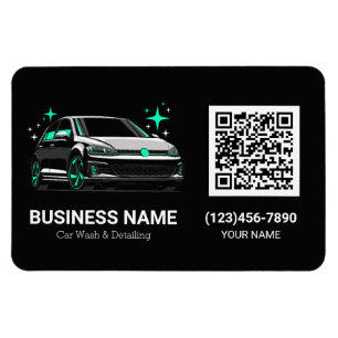 Mobile Car Wash & Detailing Custom QR code Magnet