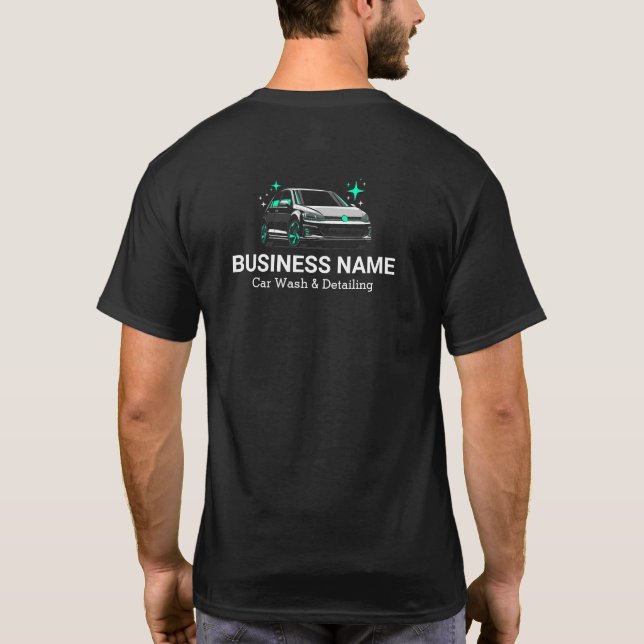 Mobile Car Wash & Detailing Custom T-Shirt (Back)