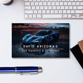 Mobile Car Wash Detailing Pressure Washing Business Card